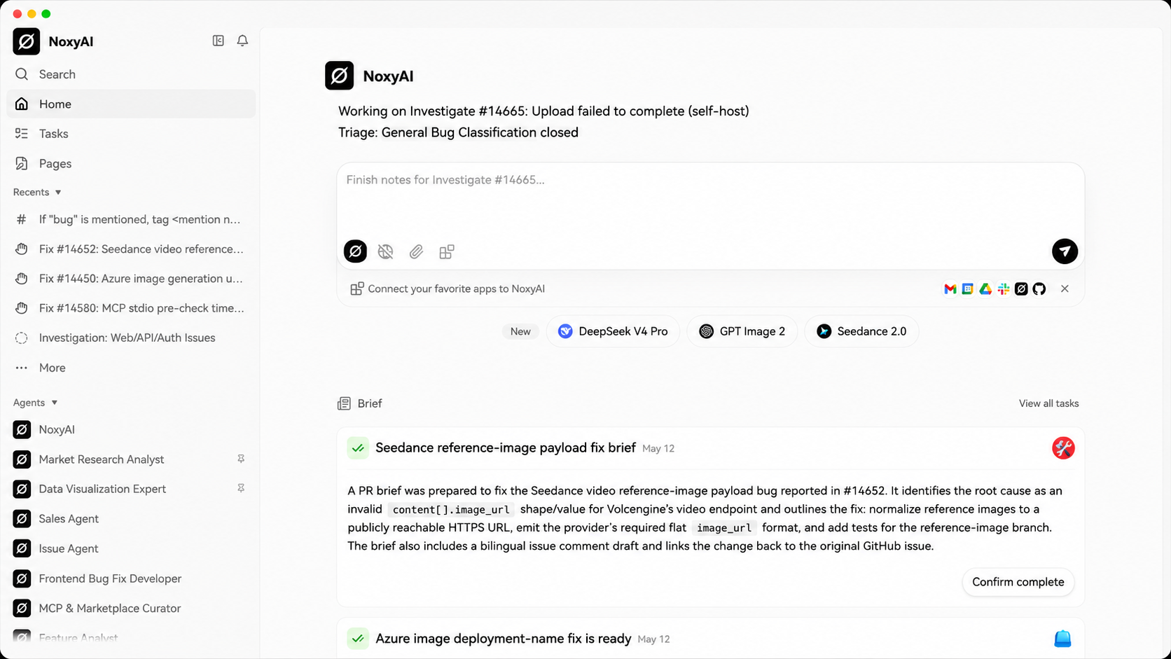 NoxyAI Financial & Agentic AI Dashboard